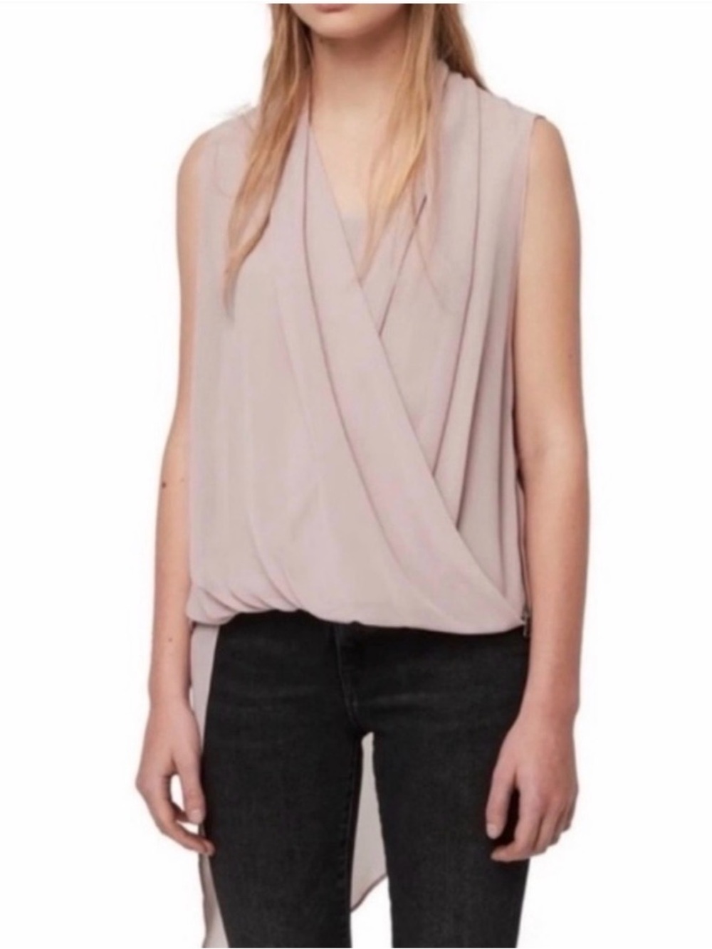 All Saints Abi Top | Size 12 | Ash Desert Pink